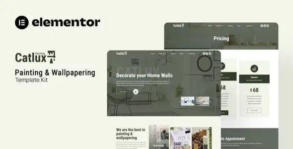 Catlux – Painting & Wallpapering Elementor Template Kit