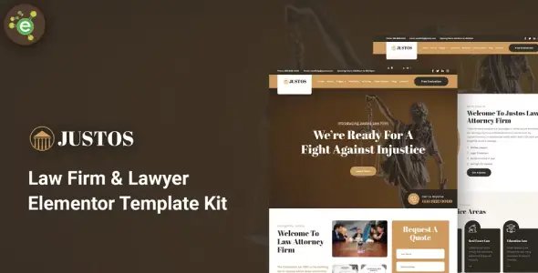 Justos – Law Firm & Lawyer Elementor Template Kit